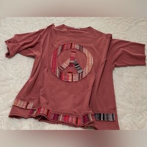 Easel Pink Textured Sweater